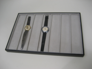 Tablett mit 1 x 7 Fächer (für Herrenarmbanduhren etc.)