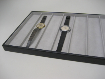 Preview: Tablett mit 1 x 7 Fächer (für Herrenarmbanduhren etc.)