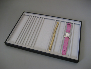 Tablett mit 12 verschiebbaren Stäben