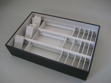 Tablett für Armreifen, 3 Fächer mit 40 Klötzchen