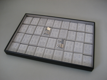 Tray for cuff links, 36 pads