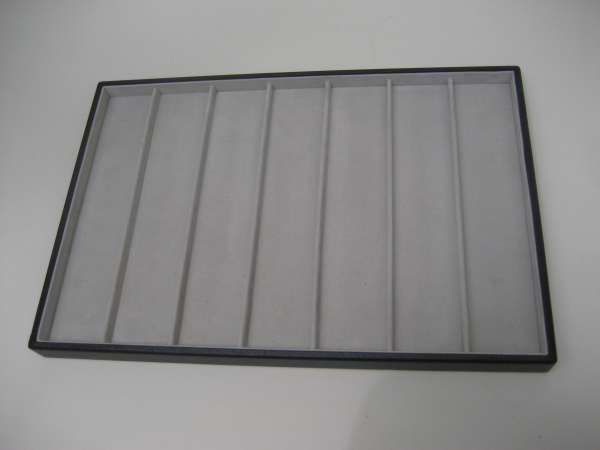 Tablett mit 1 x 7 Fächer (für Herrenarmbanduhren etc.)