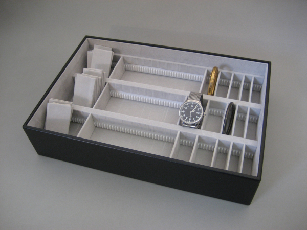 Tablett für Armreifen, 3 Fächer mit 40 Klötzchen