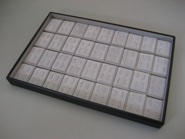 Tray for cuff links, 36 pads